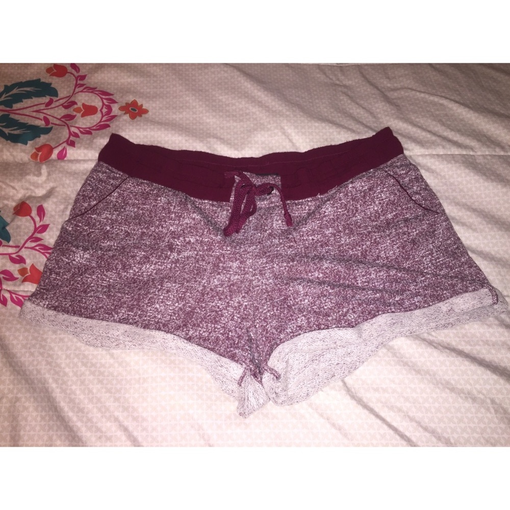 maroon shorts